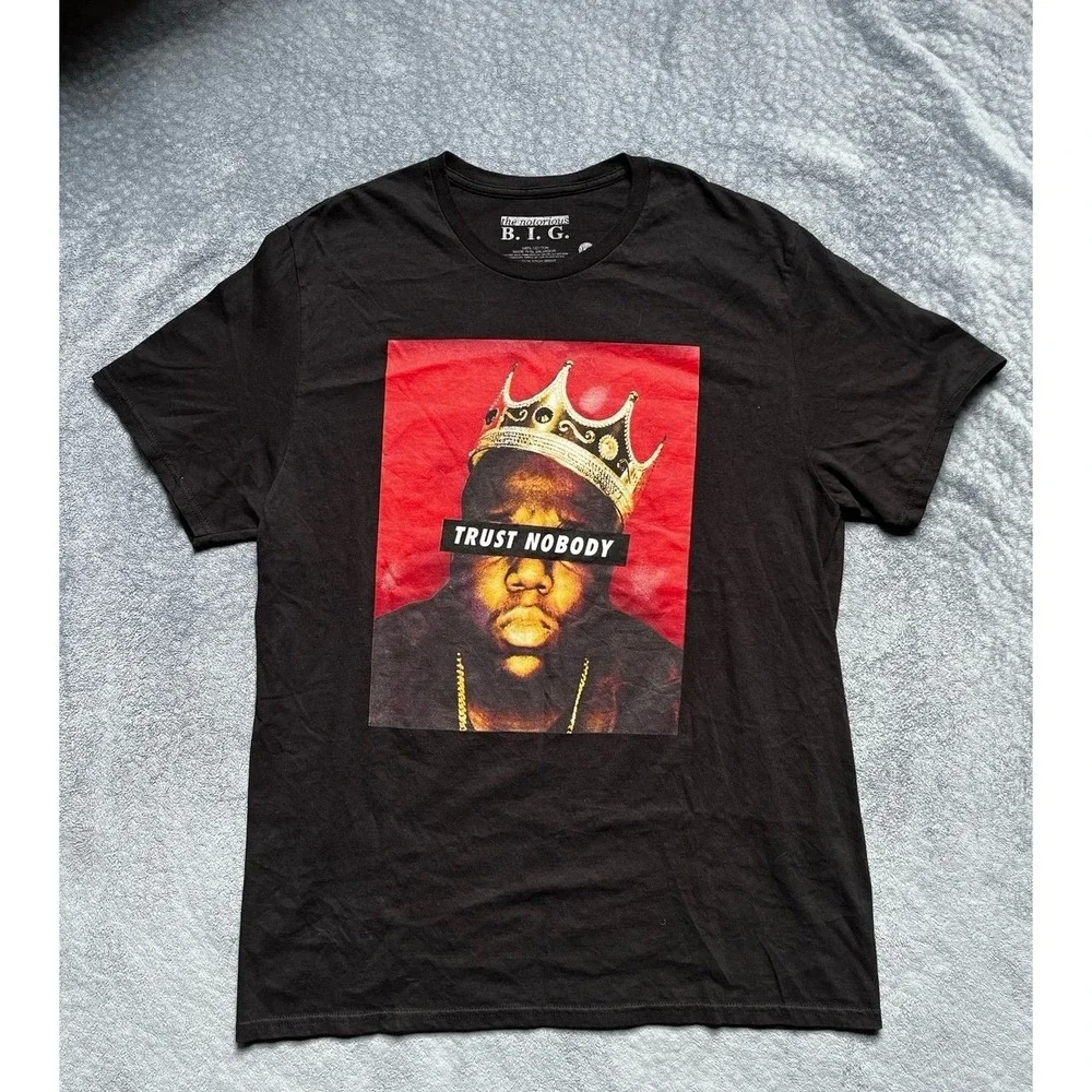 The Notorious B.I.G Trust Nobody Graphic T-Shirt Size Large NWOT